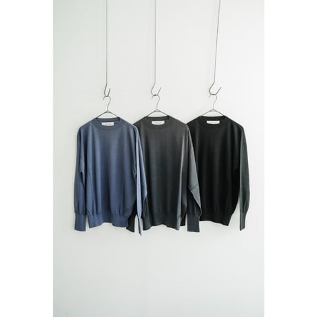 Olde H & Daughter SILK PLAIN STITCH CREW NECK P/O