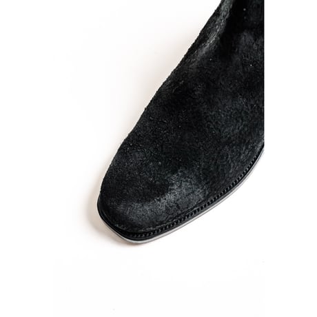 Post Production Ex. Side Zip Boots "Horse Reverse"