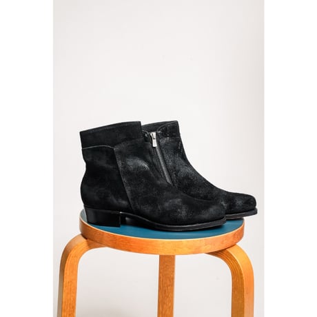 Post Production Ex. Side Zip Boots "Horse Reverse"