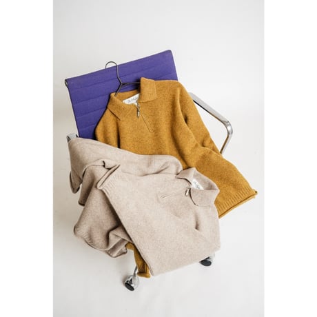 Olde H&Daughter WOOL/CASHMERE HALF ZIP P/O