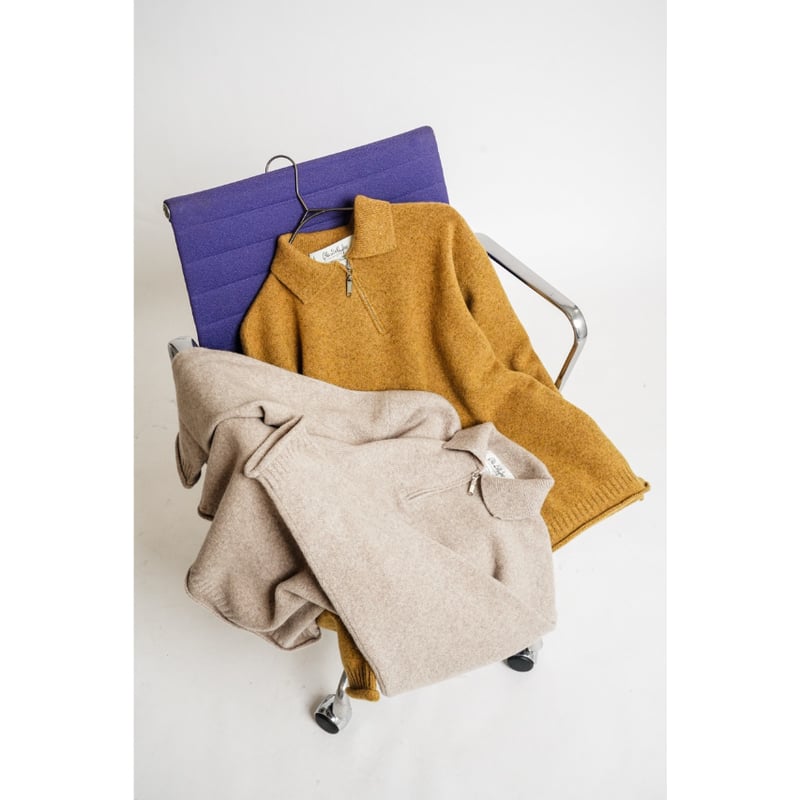 Olde H&Daughter WOOL/CASHMERE HALF ZIP P/O | Mu