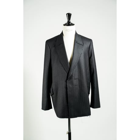 LEA BOBERG Ex. R.P.L. BLAZER - DARK NAVY TWIST HERRINGBOONE