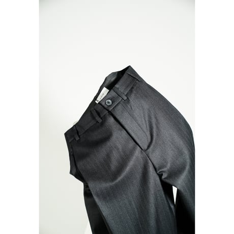 LEA BOBERG Ex. DP TROUSERS - DARK NAVY TWIST HERRINGBOONE
