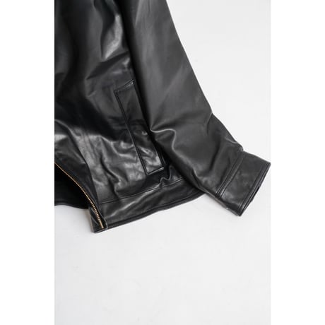 MAATEE&SONS SHEEP LEATHER HOODED BLOUSON