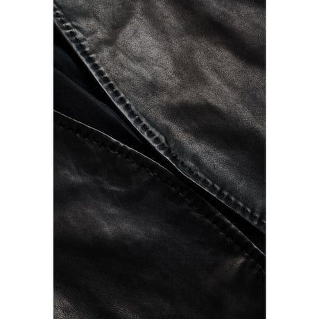 MAATEE&SONS SHEEP LEATHER  NO COLLAR JACKET