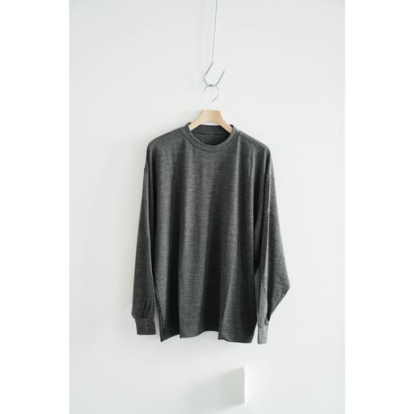 nonnotte "Super140' Washable Wool Jersey" C/N Oversized Tapered Long Sleeve