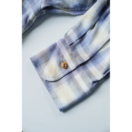MAATEE&SONS OPEN COLLAR SHIRTS "RAYON SILK WHITE OMBRE"