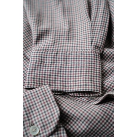 MAATEE&SONS 紐SHIRTS "SILK RAYON CHECK"