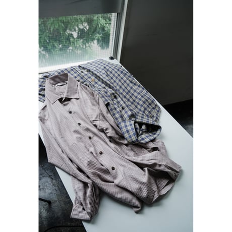 MAATEE&SONS OVER SHIRTS "SILK RAYON CHECK"