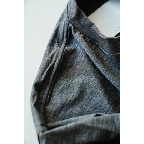 nonnotte "Super140' Washable Wool Jersey" C/N Oversized Tapered Long Sleeve