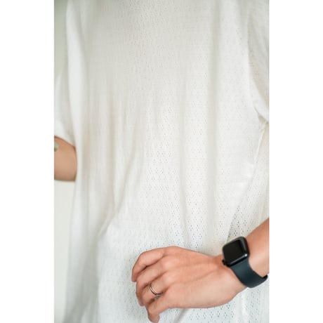 MAATEE&SONS Ex. "SUVIN MESH" CREW NECK TEE