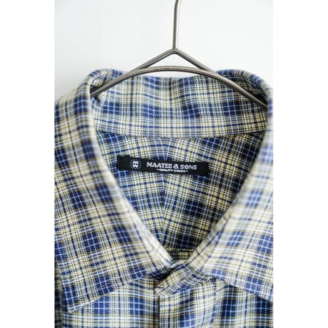 MAATEE&SONS OVER SHIRTS "SILK RAYON CHECK"