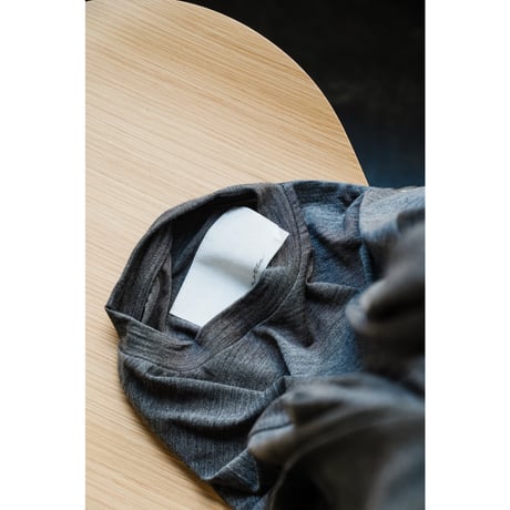 nonnotte "Super140' Washable Wool Jersey" C/N Oversized Tapered Long Sleeve
