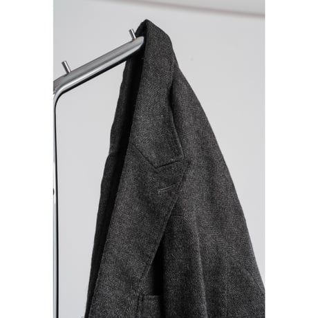 MAATEE&SONS DOUBLE GATHER JK "LINENCASH SOFT TWEED HERINGBONE"
