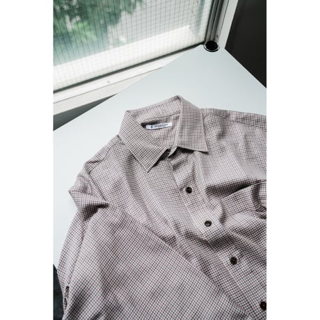 MAATEE&SONS OVER SHIRTS "SILK RAYON CHECK"