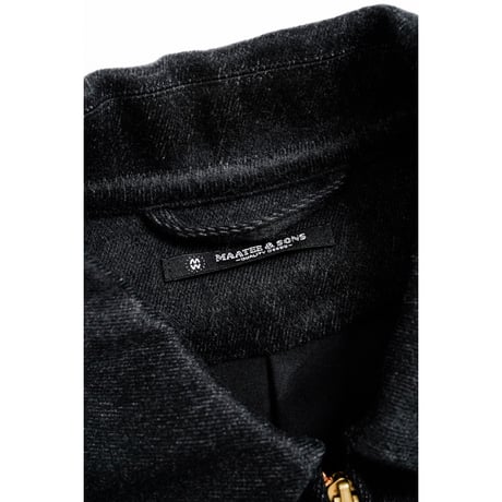 MAATEE&SONS SHORT BLOUSON "BLACK CHAMBRAY"