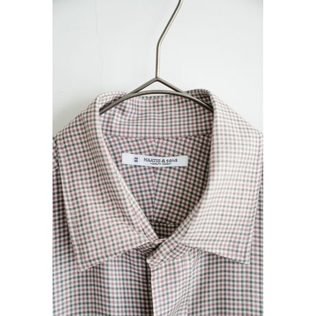 MAATEE&SONS OVER SHIRTS "SILK RAYON CHECK"