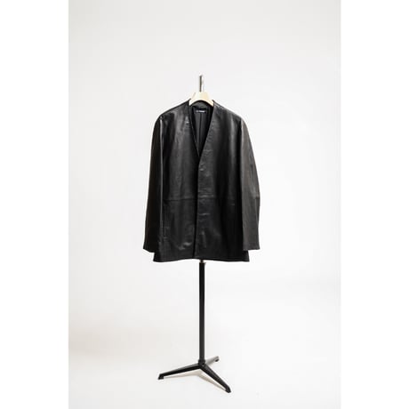 MAATEE&SONS SHEEP LEATHER  NO COLLAR JACKET