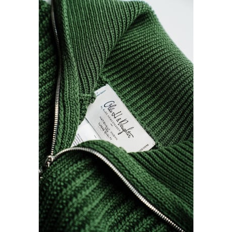 Olde H&Daughter TWIST WOOL HALF ZIP NECK P/O