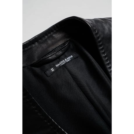 MAATEE&SONS SHEEP LEATHER  NO COLLAR JACKET