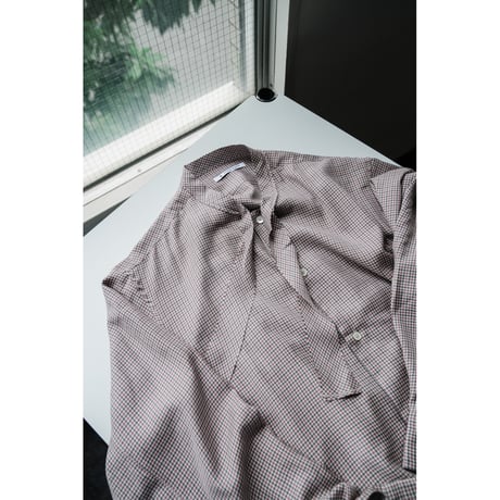 MAATEE&SONS 紐SHIRTS "SILK RAYON CHECK"