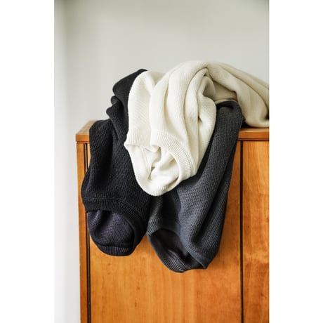 Olde H&Daughter SILK COTTON THERMAL KNIT P/O