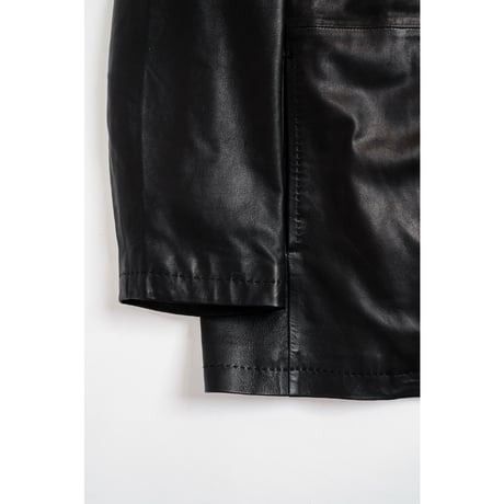 MAATEE&SONS SHEEP LEATHER  NO COLLAR JACKET