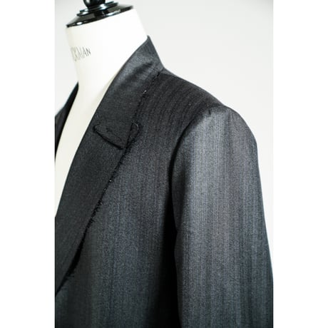 LEA BOBERG Ex. R.P.L. BLAZER - DARK NAVY TWIST HERRINGBOONE