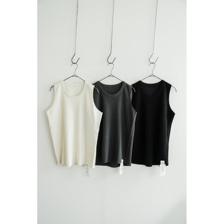 Olde H&Daughter Ex. ”SILK COTTON THERMAL” REVERSIBLE KNIT TANK TOP