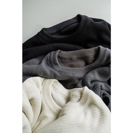 Olde H&Daughter SILK COTTON THERMAL KNIT P/O