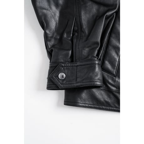 MAATEE&SONS SHEEP LEATHER HOODED BLOUSON