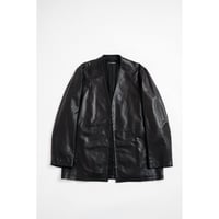 MAATEE&SONS SHEEP LEATHER  NO COLLAR JACKET