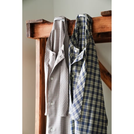 MAATEE&SONS 紐SHIRTS "SILK RAYON CHECK"