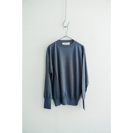 Olde H & Daughter SILK PLAIN STITCH CREW NECK P/O