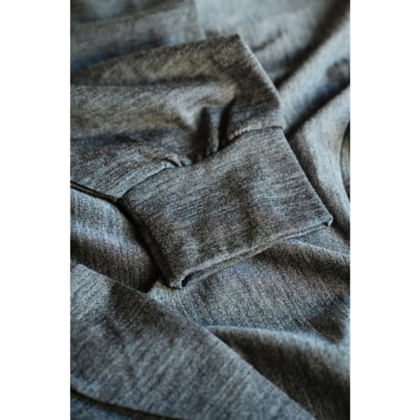 nonnotte "Super140' Washable Wool Jersey" C/N Oversized Tapered Long Sleeve