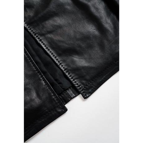 MAATEE&SONS SHEEP LEATHER  NO COLLAR JACKET