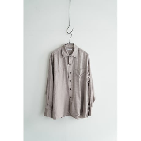 MAATEE&SONS OVER SHIRTS "SILK RAYON CHECK"