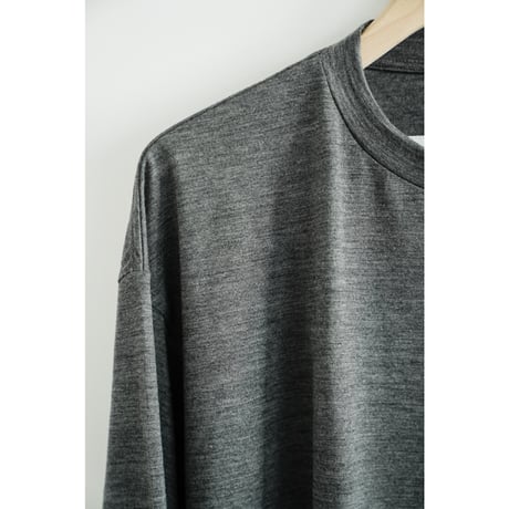 nonnotte "Super140' Washable Wool Jersey" C/N Oversized Tapered Long Sleeve