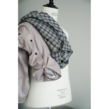 MAATEE&SONS OVER SHIRTS "SILK RAYON CHECK"