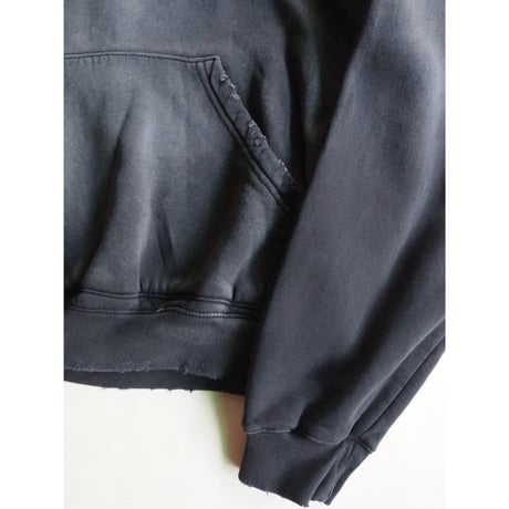 MOOJIMOOJI/OVERSIZE CROP HOODIE AGED