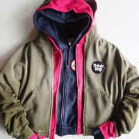 MOOJIMOOJI/OVERSIZE ZIP HOODIE AGED