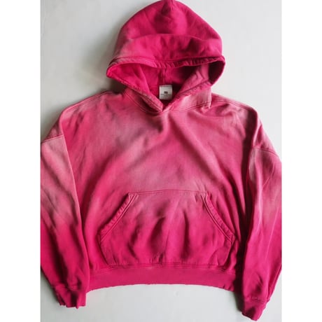 MOOJIMOOJI/OVERSIZE CROP HOODIE AGED