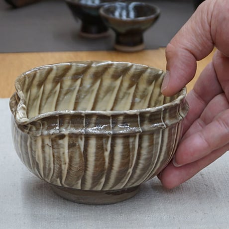 和食器 小鹿田焼 黒木昌伸窯 片口 小鉢 12cm 刷毛目 白