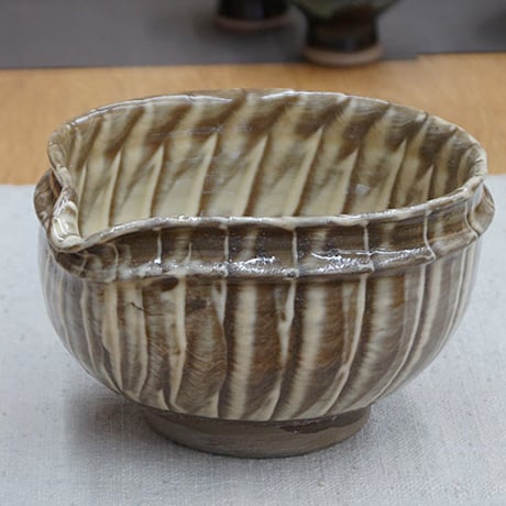 和食器 小鹿田焼 黒木昌伸窯 片口 小鉢 12cm 刷毛目 白
