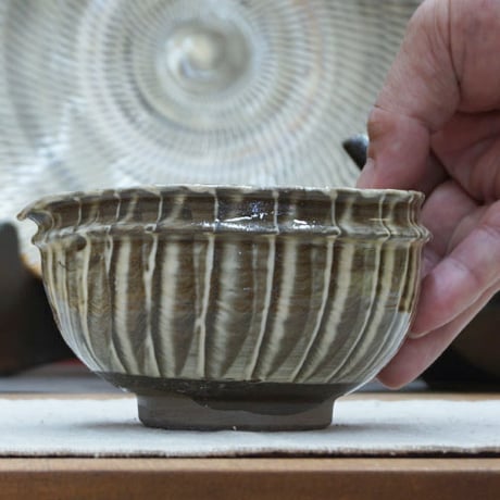 和食器 小鹿田焼 黒木昌伸窯 片口 小鉢 12cm 刷毛目 白