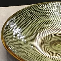 和食器 小鹿田焼 黒木昌伸窯 大皿 24cm 飛び鉋 緑