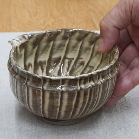 和食器 小鹿田焼 黒木昌伸窯 片口 小鉢 12cm 刷毛目 白