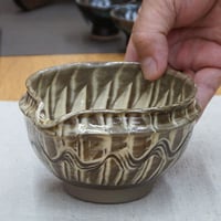 和食器 小鹿田焼 黒木昌伸窯 片口 小鉢 12cm 刷毛目 櫛目 白