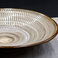 和食器 小鹿田焼 黒木昌伸窯 大皿 24cm 飛び鉋 白