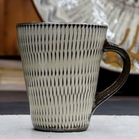 和食器 小鹿田焼 黒木昌伸窯 ストレート マグカップ 200cc 飛び鉋 白